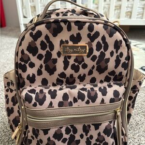 Itzy Ritzy Tan and Black Leopard Diaper Bag